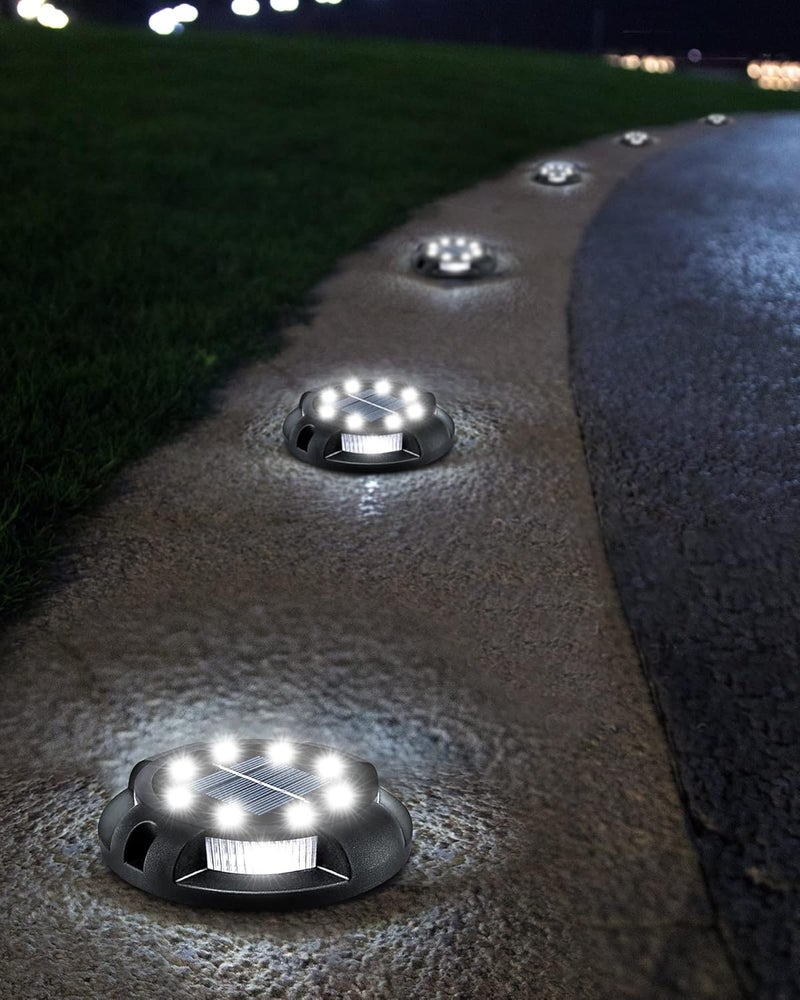 Biling Solar Outdoor Lights Walkway Lights 12 Packs, Bright Solar Ground Lights Uplight Sidelight Waterproof for Yard Walkway Garden Poolside (White) - Image 3